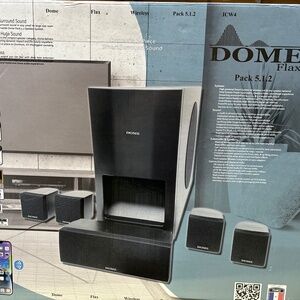 NEW Dome Flax 6 Piece 5.1.2 Home Theater Smart Surround Sound System - NIB